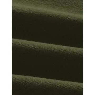 SweatyRocks Women's Casual Long Sleeve Tops Raw Cut Pullover Sweatshirt Olive Green M