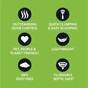 WORLD'S BEST CAT LITTER Comfort Care Unscented, 32-Pounds - Natural Ingredients, Quick Clumping, Flushable, 99% Dust Free & Made in USA - Long-Lasting Odor Control & Easy Scooping