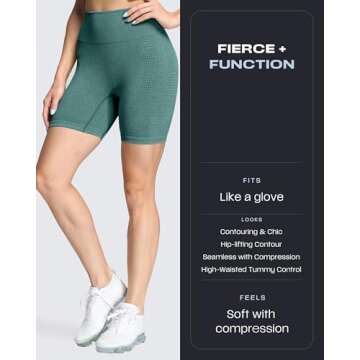 Aoxjox Vital Seamless Workout Biker Shorts for Women Tummy Control High Waisted Exercise Booty Runni...