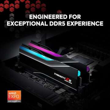 G.SKILL Trident Z5 Neo RGB Series (AMD Expo) DDR5 RAM 64GB (2x32GB) 6000MT/s CL30-40-40-96 1.40V Des...