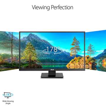 ASUS 27" 1080P Monitor - Full HD, Eye Care, Low Blue Light, Flicker-Free, VESA Mountable, Anti-Glare, D-Sub, HDMI Computer PC Monitor - VA279HAE