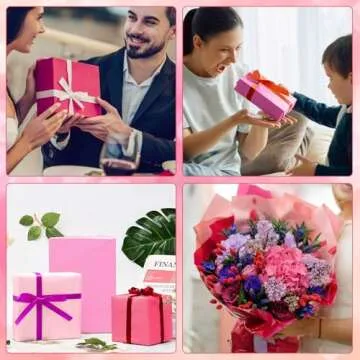 60 Sheets Tissue Paper for Packaging Gift Bags Decoration, Mixed Pink Wrapping Tissue Paper Bulk for DIY Art Crafts Birthday Wedding Halloween, 14 X 20 Inch