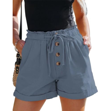 FEKOAFE Women's Casual High Waist Drawstring Shorts for Summer Comfort