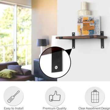 KURUI Drywall Anchors and Screws Assortment Kit 270PCS, 135 Plastic Wall Anchors and 135 Philips Flat Head Screws, 5 Sizes Galvanized Screws and Wall Plug Bolts with Organizer Box