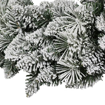 Puleo International 24" Flocked Spruce Wreath with 110 Tips