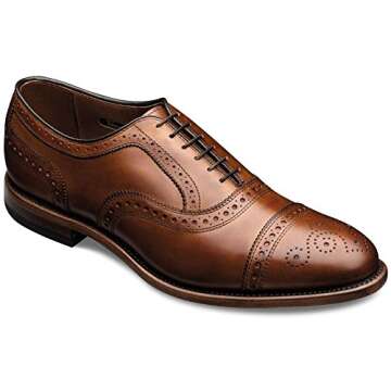 Allen Edmonds Men's Strand Cap Toe with Perfing,Walnut,9 D US