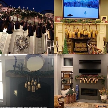 Carfar Vintage Rustic Style Hanging Cow Bells Set