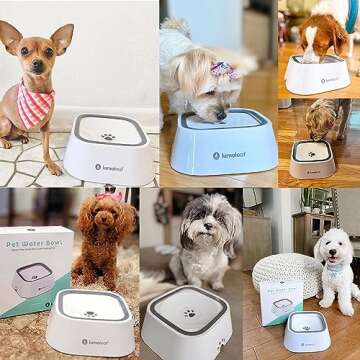 LumoLeaf Large Dog Water Bowl - No Spill & Drip-Free Design