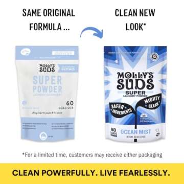 Molly's Suds Super Powder Detergent | Extra Strength Laundry Soap, Stain Fighting | Sensitive Skin |...