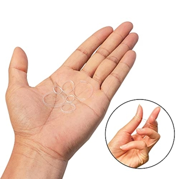 Minihope Mini Rubber Bands 1000 Count Clear Soft Elastic