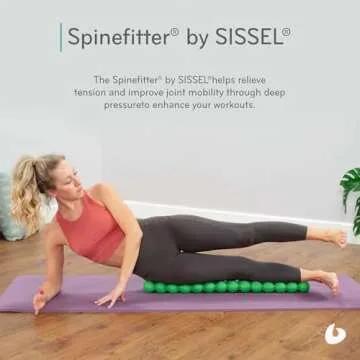 Spinefitter by Sissel, Back Stretcher for Lower-Back Pain Relief, Back-Cracking Device, Back Cracker, Upper- and Lower-Back Stretcher, Back Decompression Device, Lumbar Stretcher, Green
