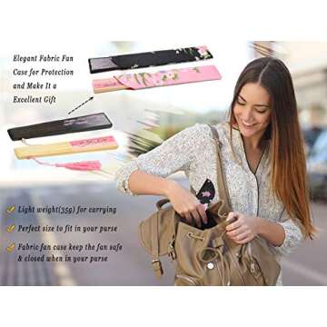 Zolee Small Folding Hand Fans - Vintage Style for Events