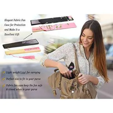 Zolee Small Folding Hand Fans - Vintage Style for Events