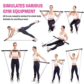 Viajero Portable Pilates Bar and Resistance Bands Kit