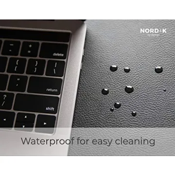 Nordik Leather Desk Mat Cable Organizer - Premium Black 35x17