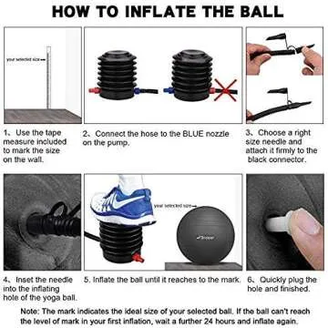 Trideer Yoga Ball Exercise Ball