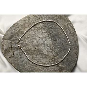 Round White Simulated Shell Pearl Necklace Strand | Pearl Choker Necklace | Jewelry for Women Mother