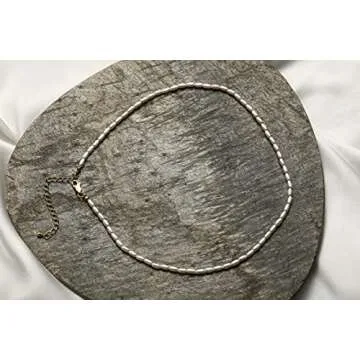 Round White Simulated Shell Pearl Necklace Strand | Pearl Choker Necklace | Jewelry for Women Mother