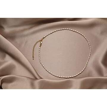 Round White Simulated Shell Pearl Necklace Strand | Pearl Choker Necklace | Jewelry for Women Mother