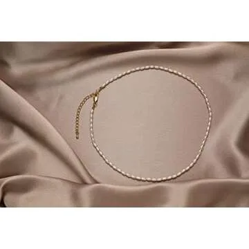 Round White Simulated Shell Pearl Necklace Strand | Pearl Choker Necklace | Jewelry for Women Mother