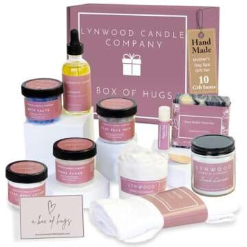 Lynwood Mother’s Day Spa Gift Basket – Pampering Spa Gift Set with Vegan Skincare, Self Care Kit...