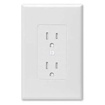 Taymac 2600W Masque Revive Polycarbonate White 1-Gang Cover, Replaces Old and Discolored Wall Plate ...