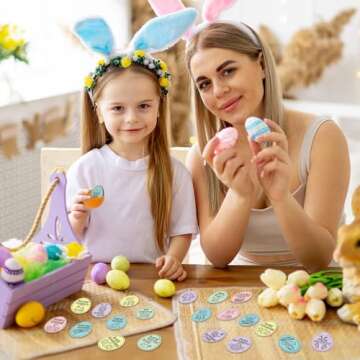 Hedeey Easter Egg Fillers,30 Pack Wooden Easter Egg Tokens for Kid,Easter Stuffers with 30 Different Engraved Sayings,Easter Eggs Filled Actity for Kids Teens Toddler Girls Boys(Egg)