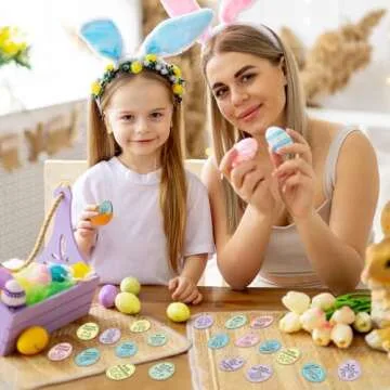 Hedeey Easter Egg Fillers,30 Pack Wooden Easter Egg Tokens for Kid,Easter Stuffers with 30 Different Engraved Sayings,Easter Eggs Filled Actity for Kids Teens Toddler Girls Boys(Egg)