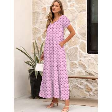 Stylish ANRABESS Women's Boho Maxi Dress for Summer