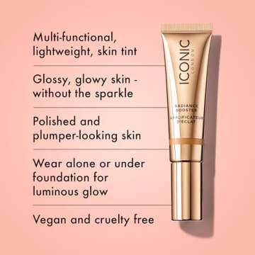 ICONIC LONDON Radiance Booster | Liquid Radiance Lightweight Skin Tint for a Glowy Makeup Look, Crue...