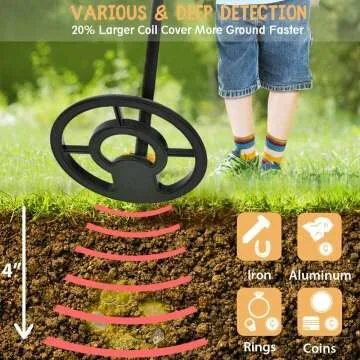 RM RICOMAX Kids Metal Detector - Adjustable & Waterproof