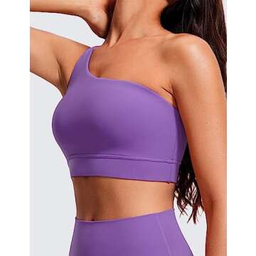 CRZ YOGA Butterluxe One Shoulder Sports Bra for Yoga
