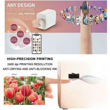3D Nail Printer: Fast, Wifi, Over 1000 Designs