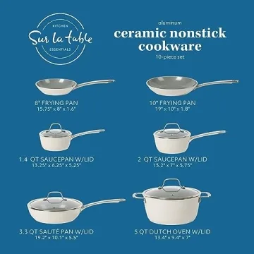 10-Piece Nonstick Cookware Set - Induction Ready Essentials
