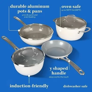 10-Piece Nonstick Cookware Set - Induction Ready Essentials
