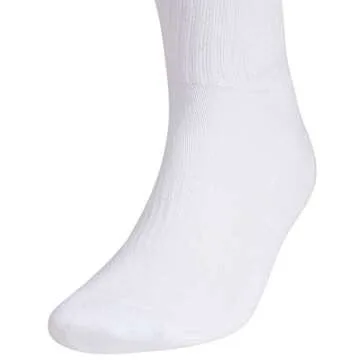 adidas Men's Athletic 6-Pack, Cushioned Crew Socks with Arch Compression for a Secure Fit, White/Alumina Beige/Carbon Grey, Large