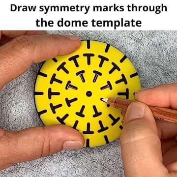 Silicone Mold for Making Stones with Dome Template - Design #3 by Happy Dotting Company - Round and Smooth for Dotting Rocks and Mandala Art DIY Crafts Painting Drawing - Gypsum and Cement Casting