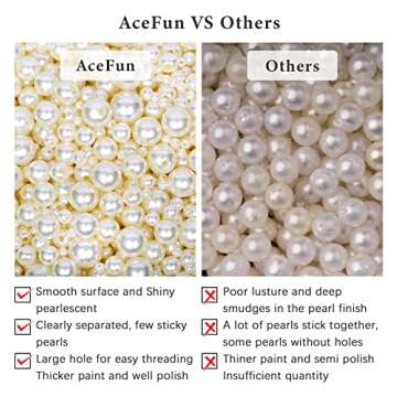 AceFun 1825pcs Pearl Beads for Jewelry Crafting