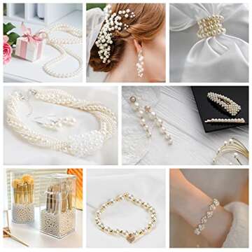 AceFun 1825pcs Pearl Beads for Jewelry Crafting