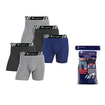 Champion Men's Boxer Briefs for Ultimate All Day Comfort