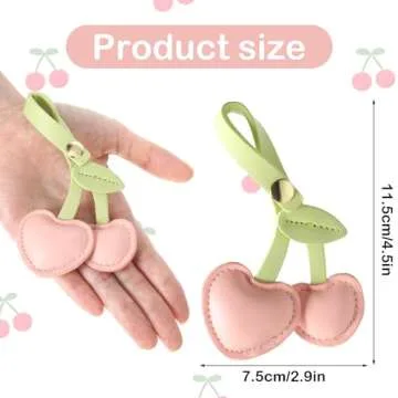 Andibro Cherry Bag Charm - Cute PU Cherry Key Charms