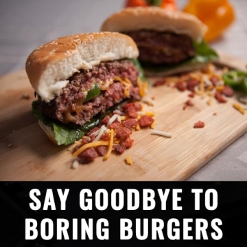 Grillaholics Stuffed Burger Press and Recipe eBook - Extended Warranty - Burger Stuffer & Hamburger Patty Maker - The Perfect Grilling Gift & Stocking Stuffer