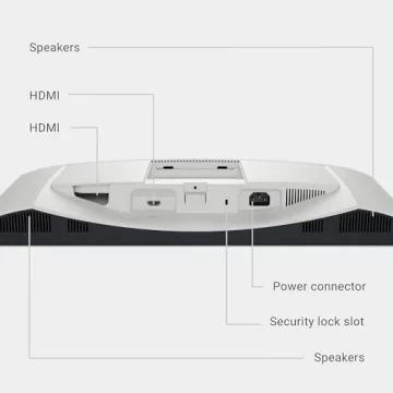 Dell S2425HS Monitor - 23.8 Inch, FHD (1920x1080) Display, 100Hz Refresh Rate 1500:1 Contrast Ratio, TÜV Rheinland Eye Comfort 4 Star, Integrated 2x5W Speaker, Height/Tilt/Swivel/Pivot - Ash White
