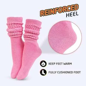 HOT FEET Women’s Slouch Socks 2-Pack Stylish Comfort