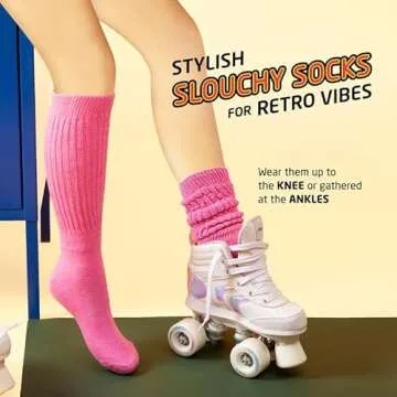 HOT FEET Women’s Slouch Socks 2-Pack Stylish Comfort