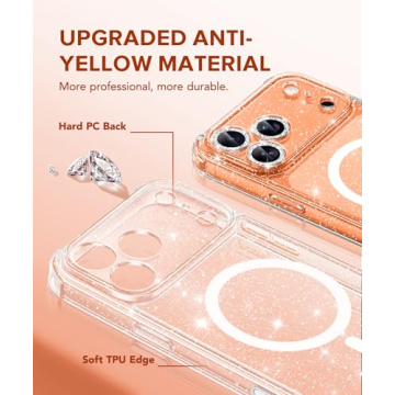 Stylish BERFY iPhone 17 Pro Glitter Case for Women