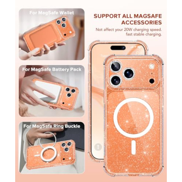Stylish BERFY iPhone 17 Pro Glitter Case for Women