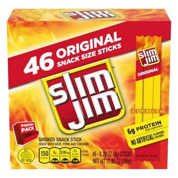 Slim Jim Original Snack Size Stick - Convenient On-the-Go Meat Snacks