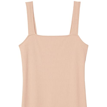 The Drop Amelia Strappy Midi Tank Dress - Luxe Ribbed Style