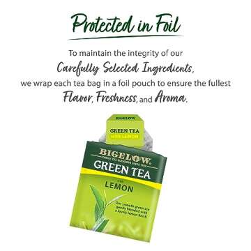 Bigelow Tea Green Tea with Lemon, Caffeinated Tea with Green Tea and Lemon, 20 Count Box (Pack of 6), 120 Total Tea Bags